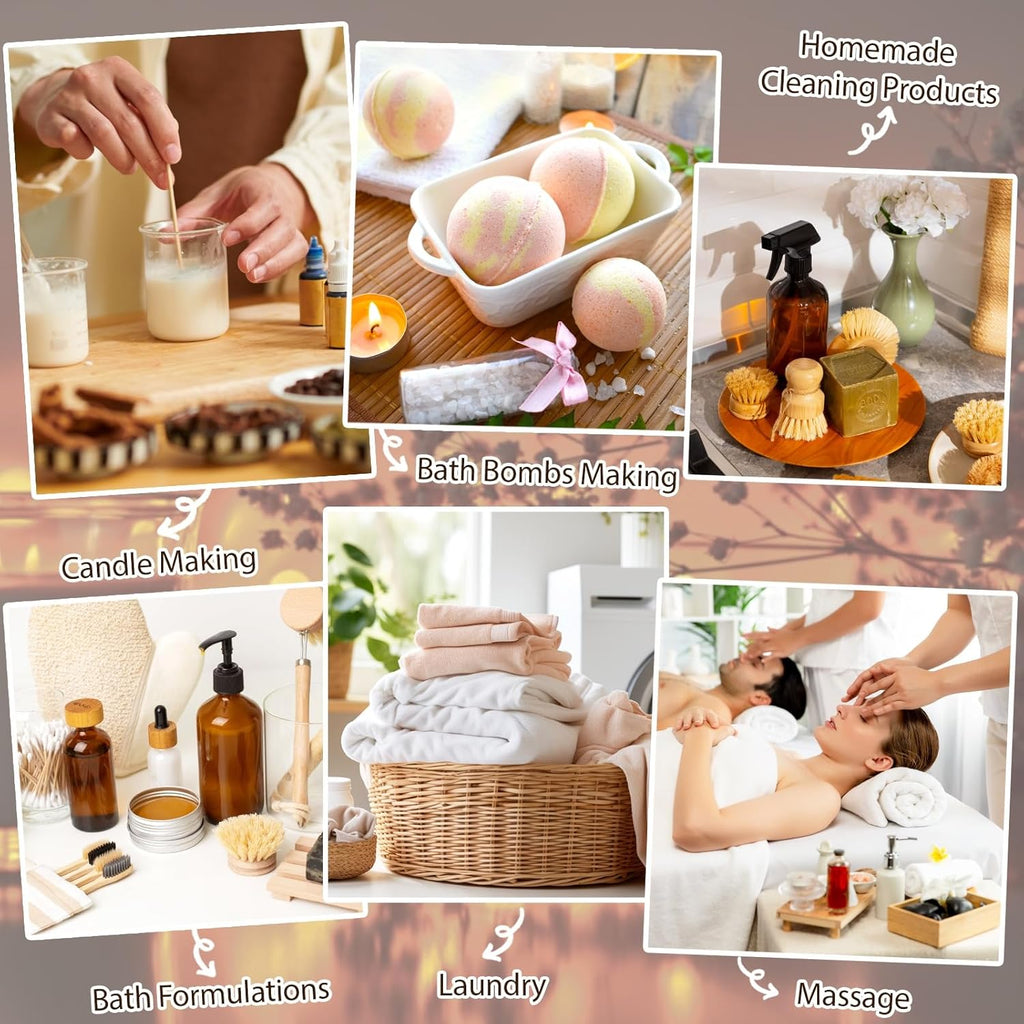 Essential Oil Set, 32 Pcs Fragrance Aromatherapy Oils for Skin, Diffusers, Home Care, Humidifier Laundry, Candle Making - Tea Tree, Sandalwood, Lavender, Vanilla, Eucalyptus and More(5Ml)