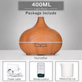 Aromatherapy Essential Oil Diffuser Wood Grain Remote Control Ultrasonic Air Humidifier Cool with 7 Color LED Light